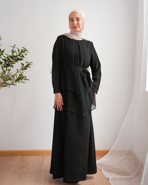 Layered Chiffon Abaya C222