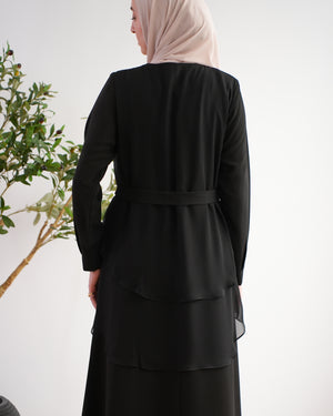 Layered Chiffon Abaya C222