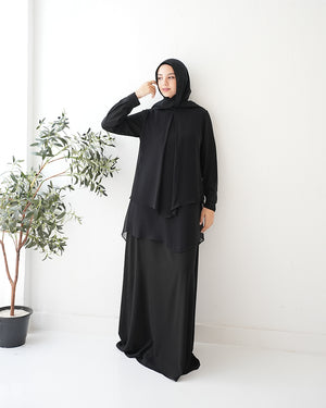Layered Chiffon Abaya C222