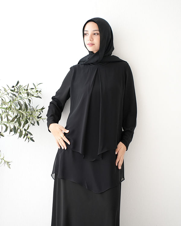 Layered Chiffon Abaya C222