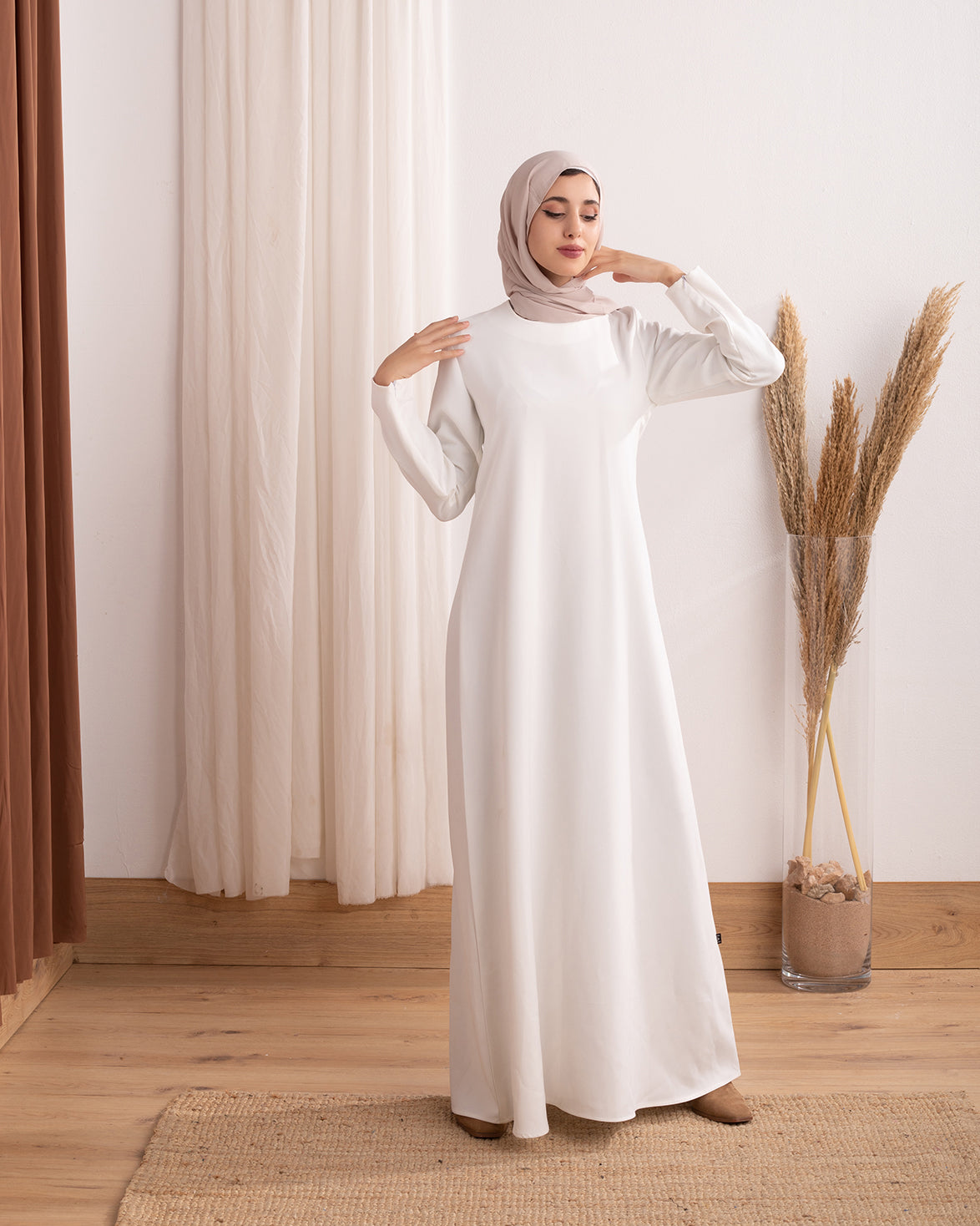 off white colour dress Ivory and Off-White Stretch Composition White Mini Summer Dress With