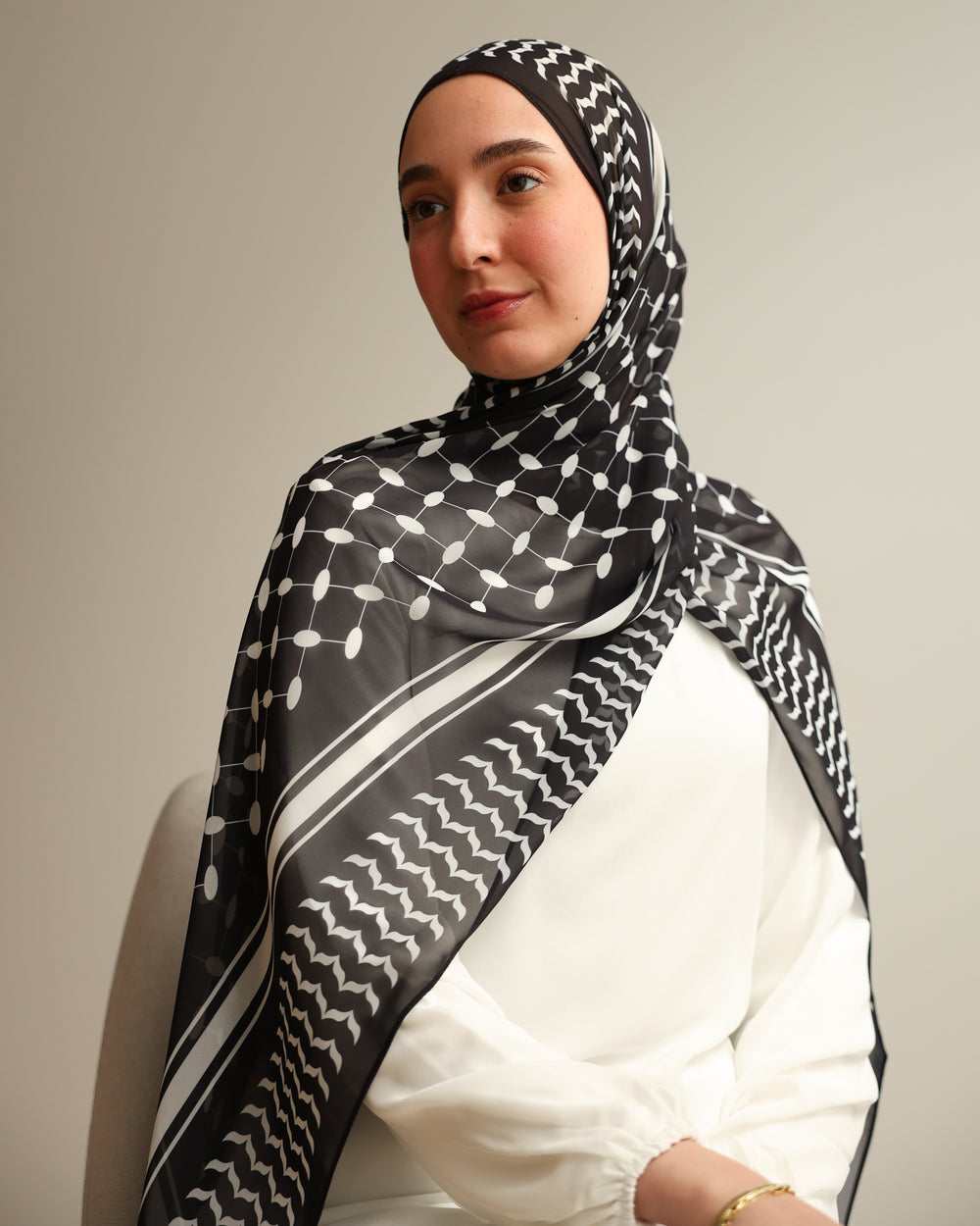 The Palestinian Keffiyeh Black Scarf