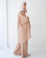 Over Sized Poncho and Pants Set Cafe C11063