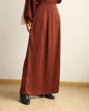 Wrap Skirt Pants Rust C284