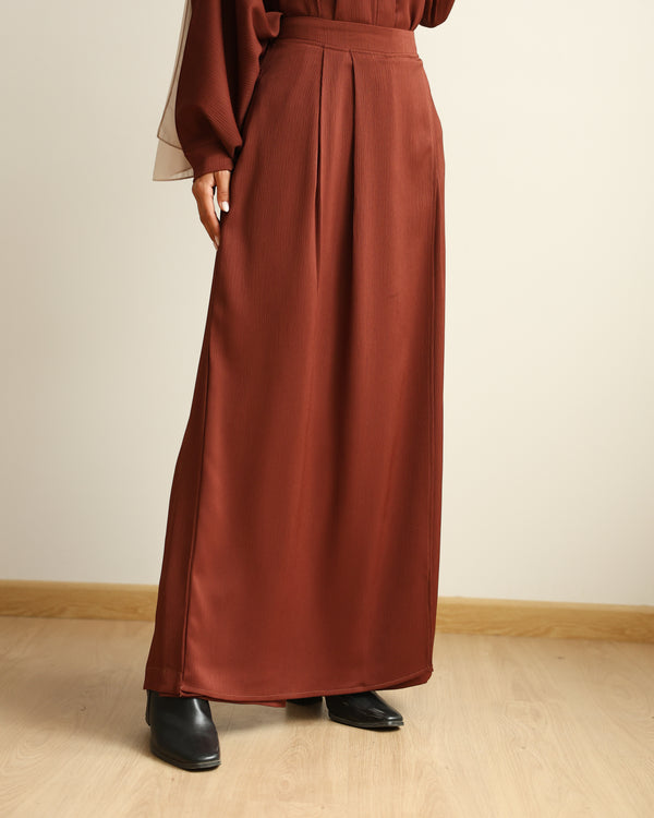 Wrap Skirt Pants Rust C284
