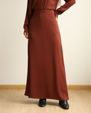 A-Line Maxi Skirt Rust C2310
