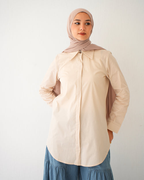 Basic Poplin Chemise Beige C118