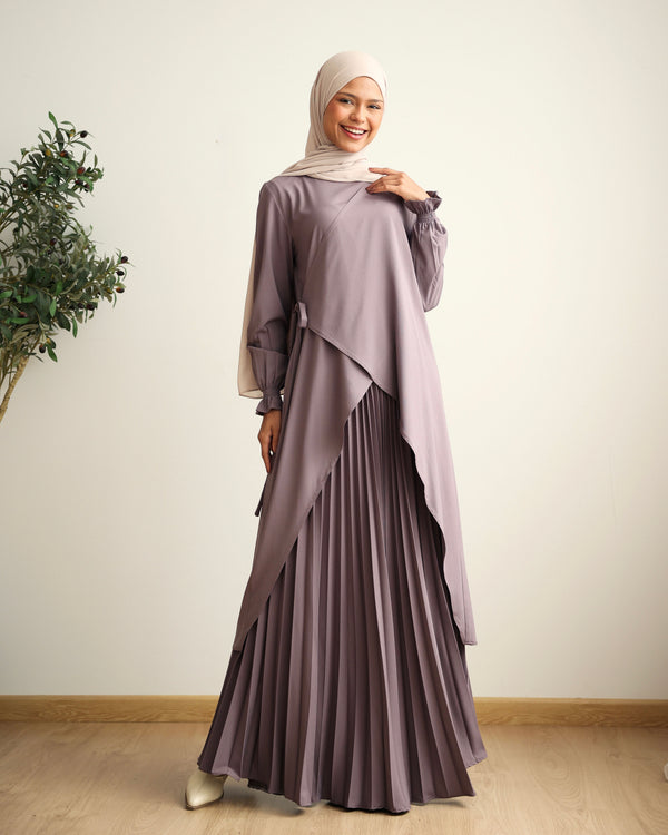 Maxi Pleated Skirt Mauve C503