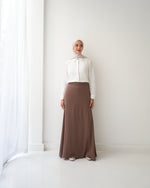 A-Line Maxi Skirt Cafe C171