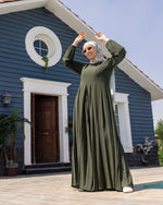 Pleated Jumpsuit Olive C150