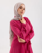 High Low Buttoned Chemise Hot Pink C191
