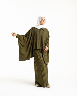 Embroidered Chemise Olive C219