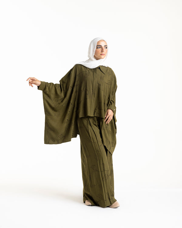 Embroidered Chemise Olive C219