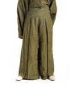 Embroidered Wide Leg Pants Olive C1703