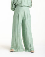 Embroidered Wide Leg Pants Mint C1703