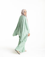 Embroidered Wide Leg Pants Mint C1703
