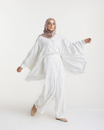 Embroidered Wide Leg Pants Offwhite C1703