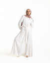 Linen Wrap Blouse White C155