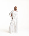 Linen Wrap Blouse White C155