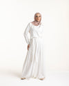 Linen Wrap Blouse White C155