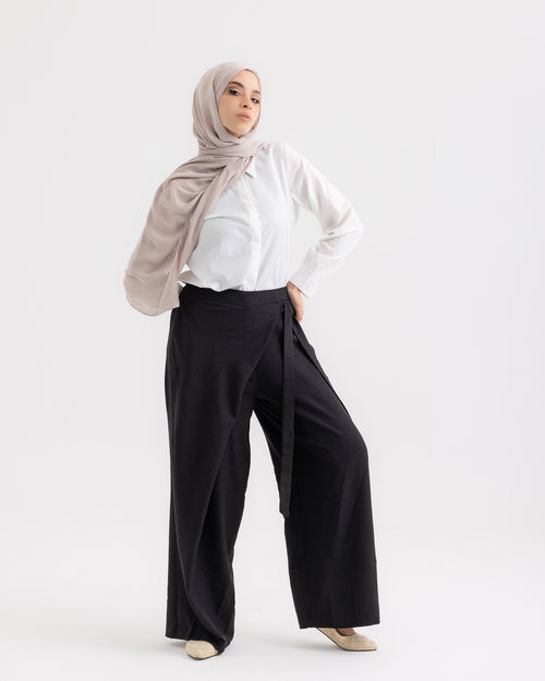 Wrap Pants Black C179
