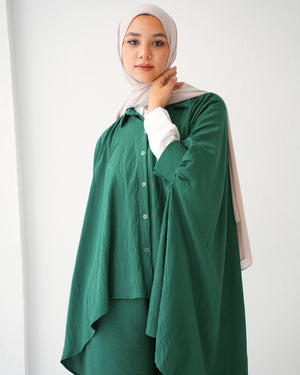Over Sized Poncho and Pants Set Teal C11063