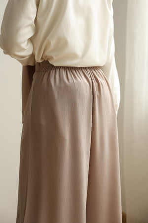 Wrap Skirt Pants Beige C284