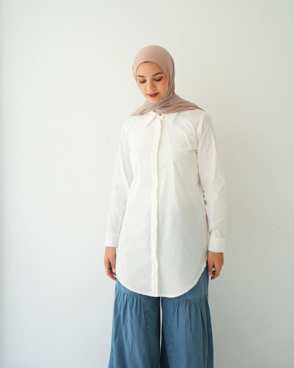 Basic Poplin Chemise OffWhite C118