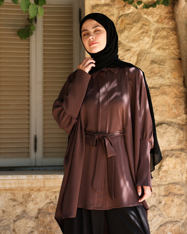 Free Size Blouse Brown C2233