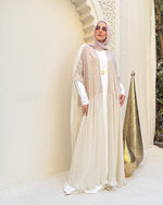 Free Size Pleated Cape Beige C240