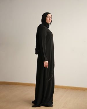Asymmetric Zip Abaya C270