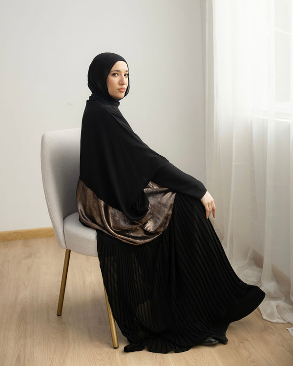 Free Size Pleated Cape Black Oxide C215