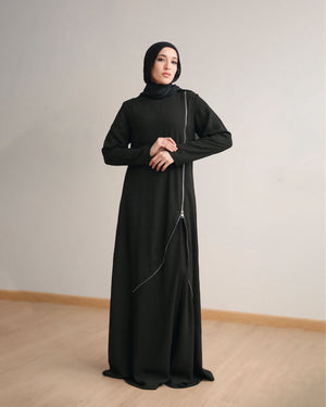 Asymmetric Zip Abaya C270