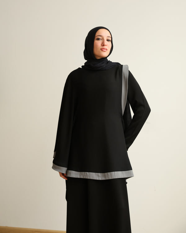 The Silk Abaya Cape Set C88