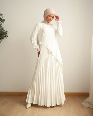 High Low Wrap Shirt Offwhite C286