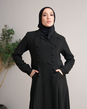 The Double-Breasted Tailored Abaya C72
