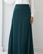 A-Line Maxi Skirt Green Teal C171