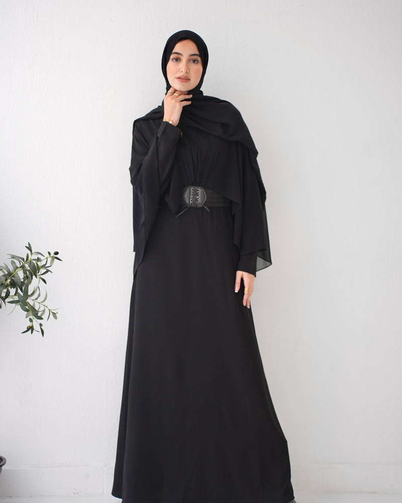 Cape Abaya With Front Belt C73