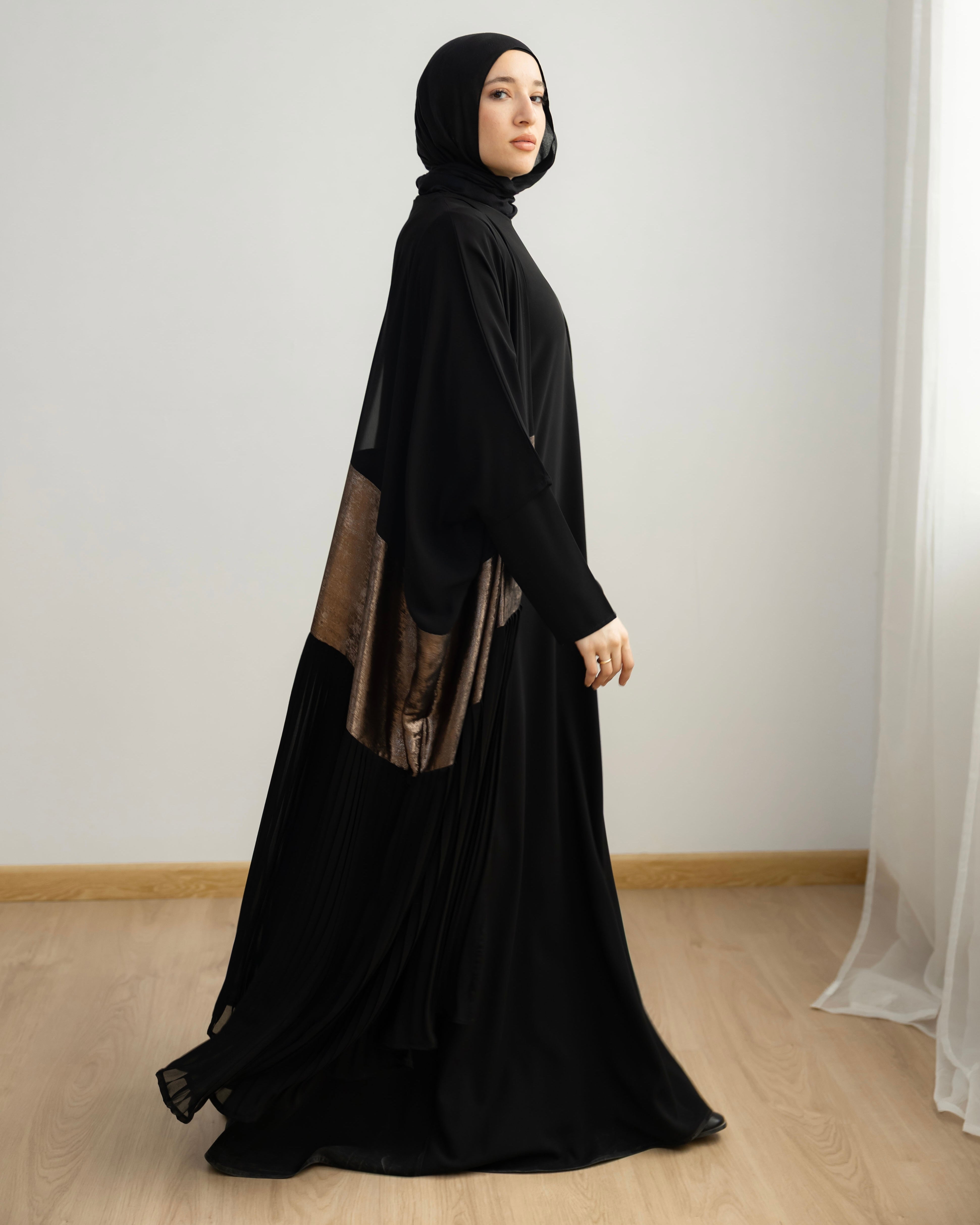 【新品未使用】HEVE Layer Cape BL black Free Size Pleated Cape Black Oxide C215