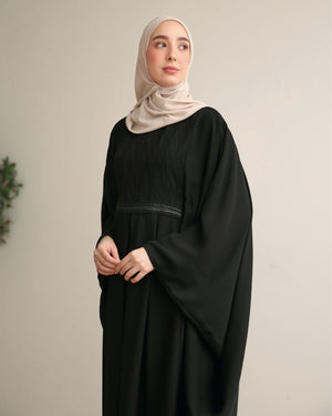 Free Size Internal Belt Silk Abaya C79