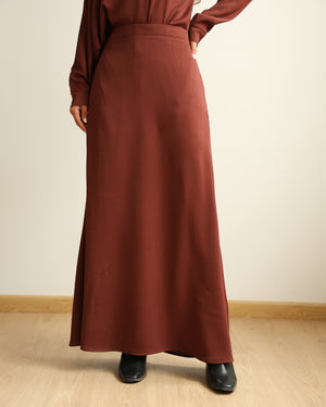 A-Line Maxi Skirt Rust C2310