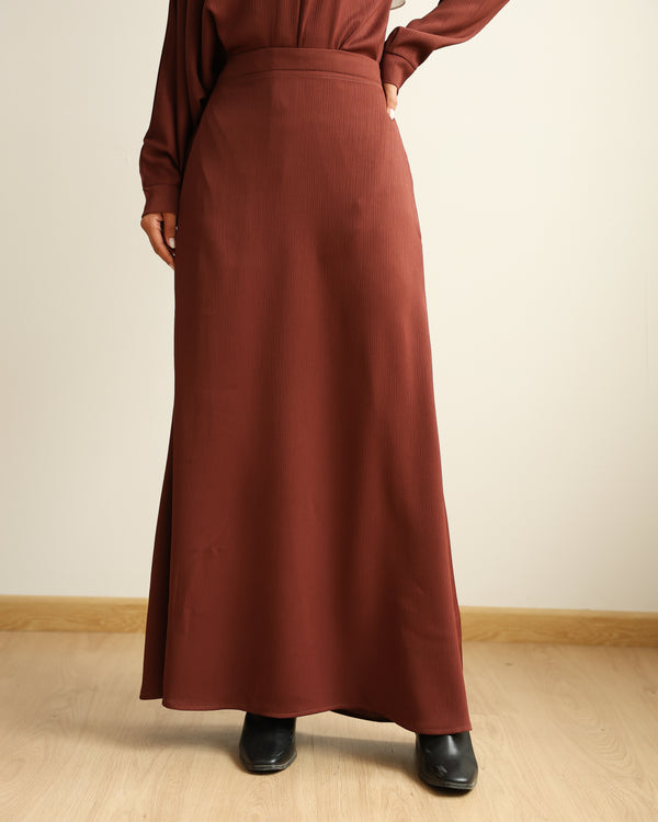 A-Line Maxi Skirt Rust C2310