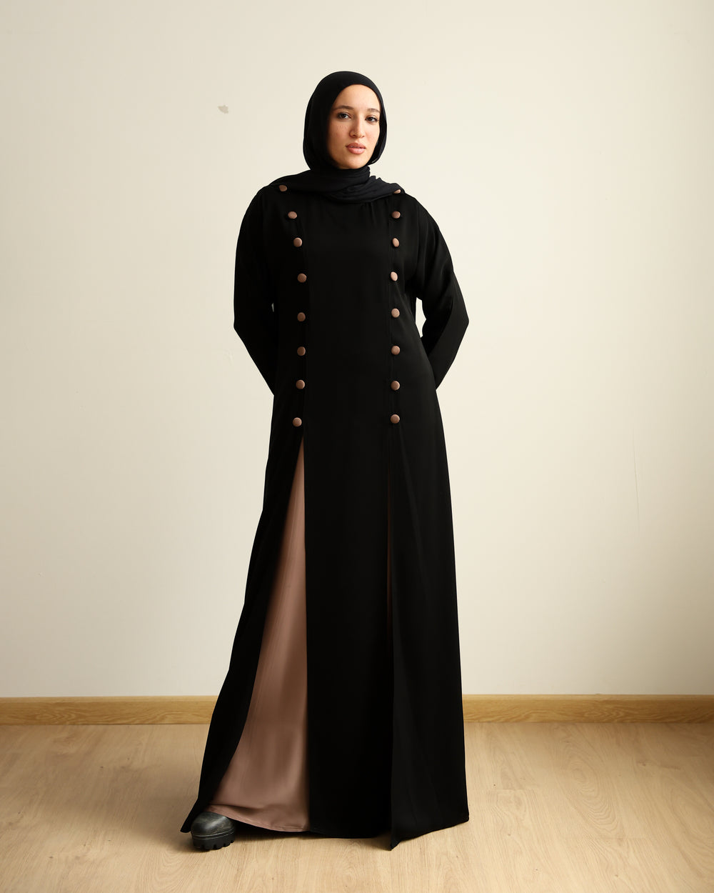 The Parallel Cafe Button Abaya C278