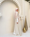 Free Size Pleated Cape Beige C240