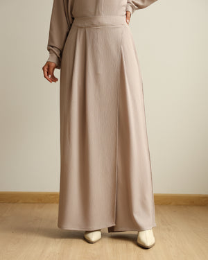 Wrap Skirt Pants Beige C284