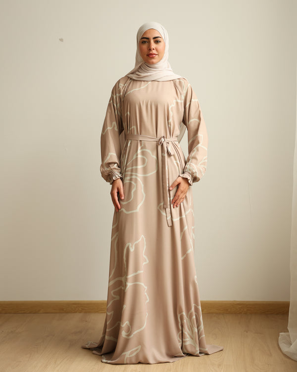 Printed Maxi Dress Rose C282