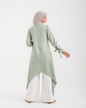 High Low Buttoned Chemise Mint C191