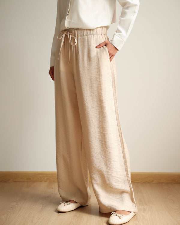 Linen Blend Pants Beige C11063