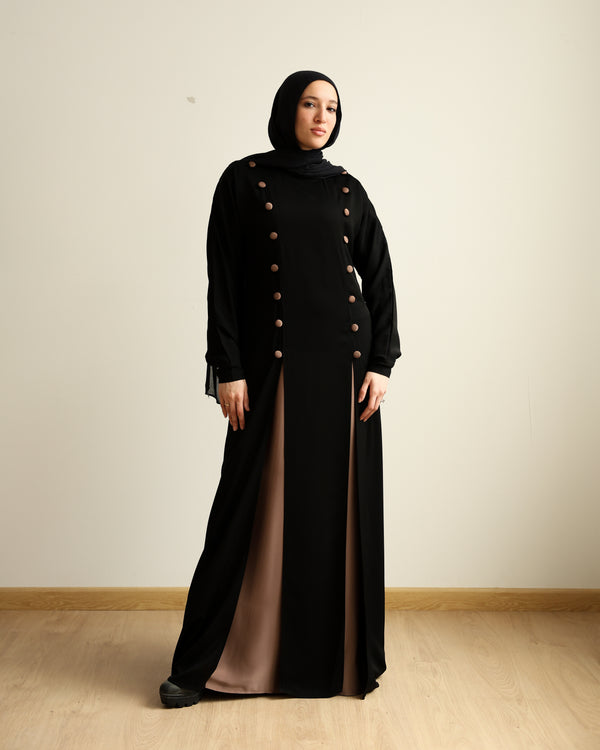 The Parallel Cafe Button Abaya C278