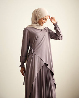 High Low Wrap Shirt Mauve C286